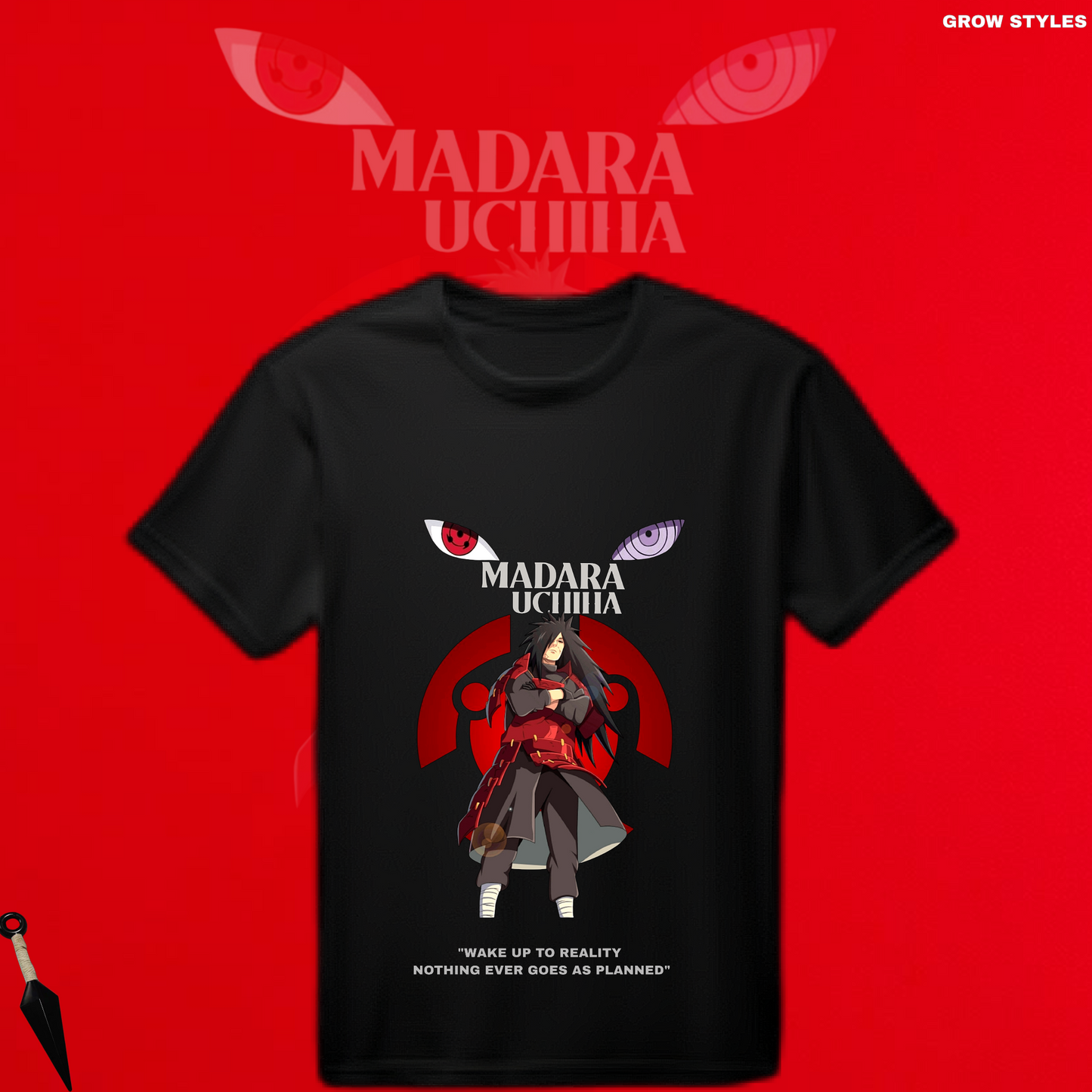 MADARA UCHIHA - DESIGNED PRINT  T-SHIRT❤️