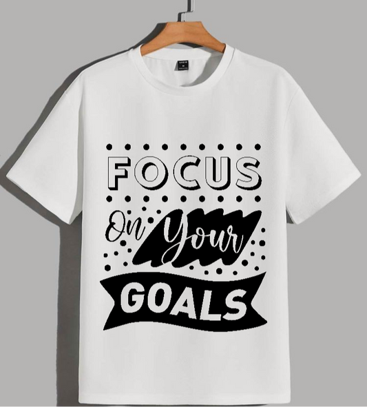 "Focus On Your Goals" Motivational Streetwear T-Shirt